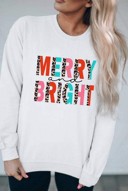 MERRY AND BRIGHT Graphic Sweatshirt